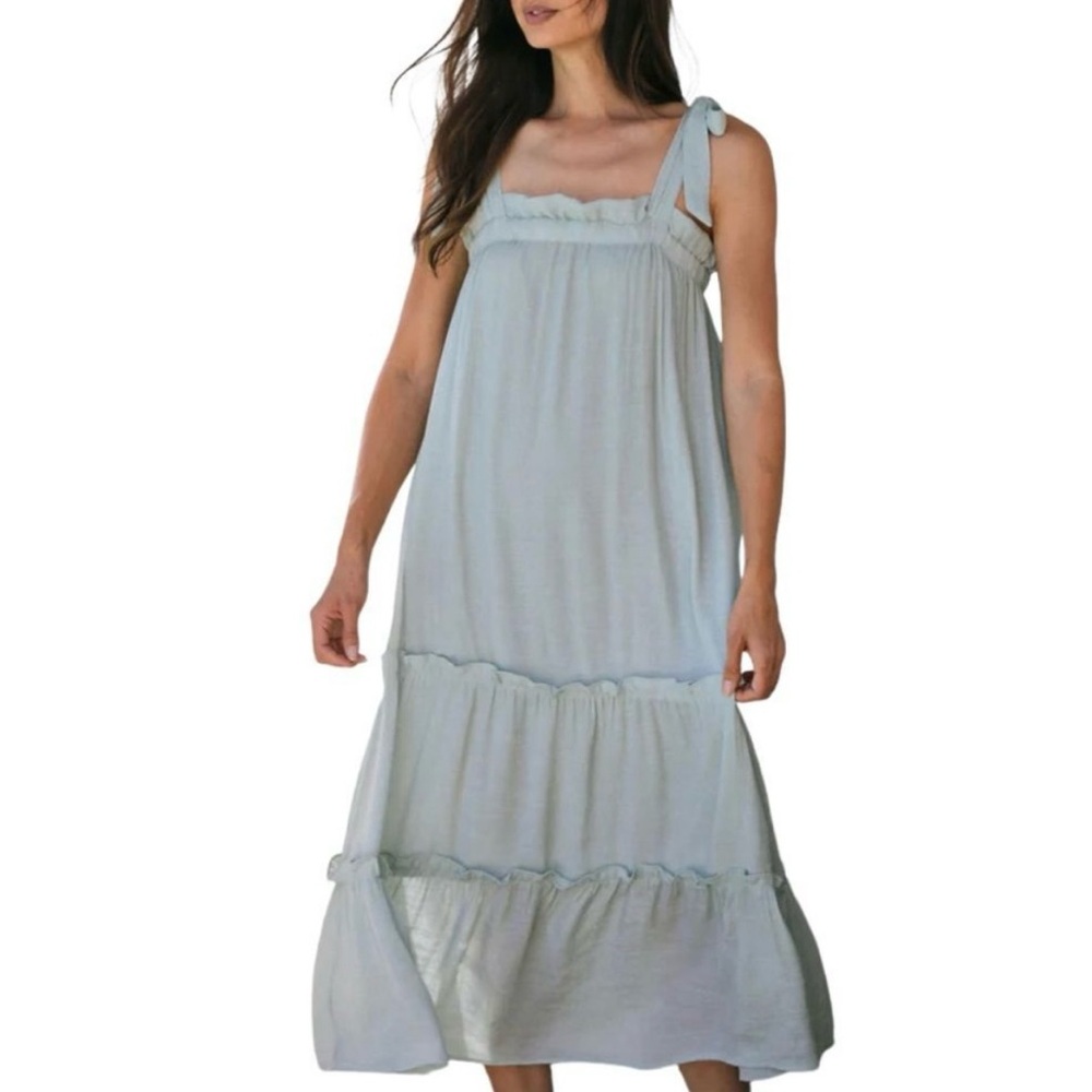 By the River Blue Maxi Dress Size M